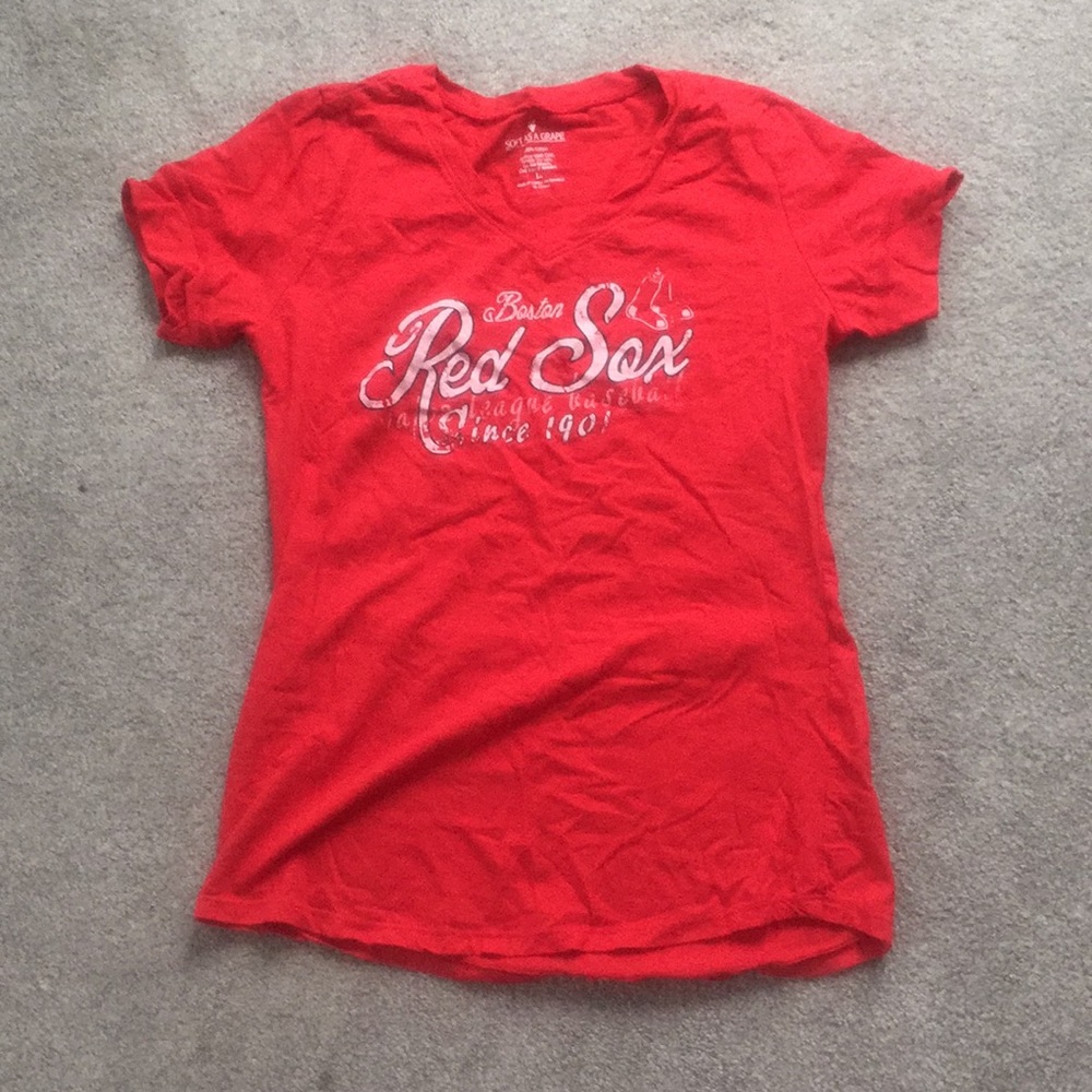 Distressed Boston Red Sox Tee, Size L
